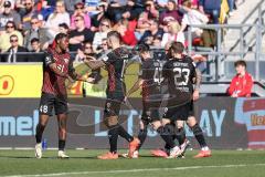 3. Liga; SSV Jahn Regensburg - FC Ingolstadt 04 - Bryang Kayo (48, FCI) Tor Jubel Treffer 0:1 Moritz Seiffert (23, FCI) Felix Keidel (43, FCI) Mladen Cvjetinovic (19, FCI) Yannick Deichmann (20, FCI) Jannik Mause (7, FCI)