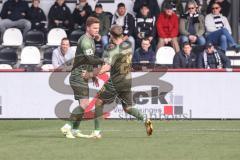 3. Liga; SC Verl - FC Ingolstadt 04; Tor Jubel Treffer Sebastian Grönning (11, FCI) 1:2, Yannick Deichmann (20, FCI)