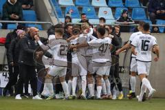 3.Liga - Saison 2022/2023 - 1. FC Saarbrücken - FC Ingolstadt 04 - Tobias Bech (Nr.11 - FCI) trifft zum 0:1 Führungstreffer - jubel - Foto: Meyer Jürgen