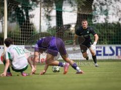 Landesliga - Freundschaftsspiel - Saison 2026/27 - SV Manching - TSV Karteth-Lappersdorf - Torwart Valentin Puhar (Nr.30 - SV Manching) - Vincent Amann (Nr.16 - SV Manching) - Foto: Meyer Jürgen
