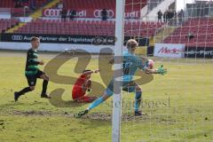 B-Junioren - Bayernliga -  Fc Ingolstadt 04 - SpVgg Greuther Fürth II - Madir Rasho rot FCI schiesst ein Tor - Jubel - Glas Benedikt Torwart Fürth -  Foto: Meyer Jürgen