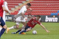 3. Liga - SpVgg Unterhaching - FC Ingolstadt 04 - Stefan Kutschke (30, FCI) Grauschopf Paul (25 SpVgg)