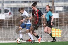 2. Bundesliga Frauen - Saison 2024/25 - FC Ingolstadt 04 Frauen - SC Sand - Emma Kusch (Nr.9 - FCI Frauen) - Klotz Sarah weiss Sand - Foto: Meyer Jürgen