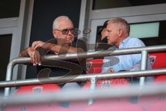 3. Liga - Saison 2026/27 - FC Ingolstadt 04 - Alemannia Aachen - Vorsitzender des Vorstandes Peter  Jackwerth (FCI) - Geschäftsführer Sport/Kommunikation Harald Gärtner (FCI) - Foto: Meyer Jürgen