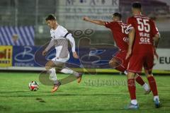 Toto-Pokal; 
Türkgücü München - FC Ingolstadt 04; Torchance Sebastian Grönning (11, FCI) Topalaj, Ardit (13 TGM) Velagic, Azur (55 TGM)