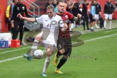 3.Liga - Saison 2022/2023 - FC Ingolstadt 04 -  - SV Waldhof-Mannheim - Laurent Jans (Nr.18 - SV Waldhof Mannheim) - Patrick Schmidt (Nr.9 - FCI) - Foto: Meyer Jürgen