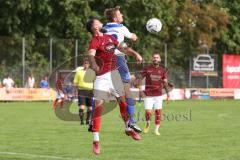 Kreisliga - Saison 2023/2024 - Türk SV Ingolstadt - TSV Mümchsmünster - Adem Ismajli rot Türk SV - Moritz Feigl weiss M-münster - Foto: Meyer Jürgen
