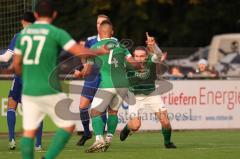 Kreisliga - Saison 2023/2024 - FC Gerolfing - TSV Ober/Unterhaunstadt - Der 2:0 Führungstreffer durch Bastian Heigl grün Gerolfing - jubel - Foto: Meyer Jürgen