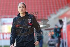 3. Liga; FC Ingolstadt 04 - SV Wehen Wiesbaden; vor dem Spiel Cheftrainerin Sabrina Wittmann (FCI)