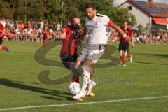 Toto Pokal - Saison 2022/2023 - SpVgg Heßdorf - FC Ingolstadt 04 - Pascal Testroet (Nr.37 - FCI) - Nick Ackermann (Nr.23 - SpVgg Hessdorf). -Foto: Meyer Jürgen