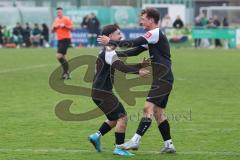 Bezirksliga - Saison 2024/25 - FC Gerolfing - VFB Eichstätt II - Der 0:1 Führungstreffer durch Samuel Schmid schwarz Eichstätt - jubel -  - XXXXX - Foto: Meyer Jürgen