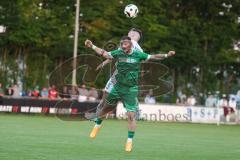 Kreisliga - Saison 2023/24 - Relegation zur BZL - FC Gerolfing - SV Aschau - Florian Grosz grün Gerolfing - Daniel Steinhauer weiss Aschau - Foto: Meyer Jürgen