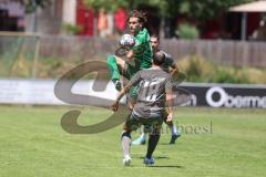 Freundschaftsspiel - Saison 2023/2024 - SV Manching  - FSV Fortuna Regensburg - Selim Akdeniz (Nr.14 - SV Manching) -  Morina Arlind grau Regensburg - Foto: Meyer Jürgen