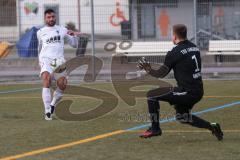 2024_2_18 - Bezirksliga - Saison 2023/24 - TSV Gaimersheim - TSV Langquaid - Benjamin Anikin  mit einer vergebenen Torchance -  - Christoph Aiwanger Torwart Langquaid - Foto: Meyer Jürgen