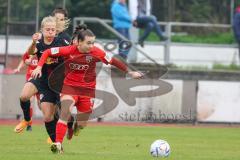 2. Fußball-Liga - Frauen - Saison 2022/2023 - FC Ingolstadt 04 - RB Leipzig - Vidovic Paula (Nr.11 - FC Ingolstadt 04 ) - Graf Luca-Marie schwarz Leipzig - Foto: Meyer Jürgen