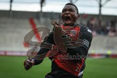3. Liga - Saison 2026/27 - FC Ingolstadt 04 - SV Wehen Wiesbaden - Obed Ugondu (Nr.17 - FCI) mit dem 2:2 Ausgleichstreffer - jubel  - Foto: Meyer Jürgen