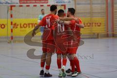 Lotto - Hallen - Bayerncup -  Saison 2022/2023 - FC Fatih Ingolstadt - SV Manching - Halbfinale - Alen Patak #10 Fatih schießt ein Tor — Jubel -  Foto: Meyer Jürgen