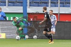 3. Liga - MSV Duisburg - FC Ingolstadt 04 - Torwart Fabijan Buntic (24, FCI) Maximilian Beister (11, FCI)