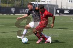 * Testspiel - Saison 2025/26 - FC Ingolstadt 04 - FSV Zwickau - Yann Sturm (Nr.7 - FC Ingolstadt 04) - Oliver Fobassam (Nr.22 - FSV Zwickau) - Foto: Meyer Jürgen