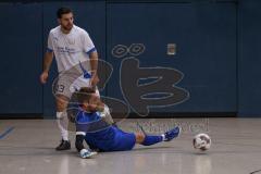 Hallenturnier MTV Ingolstadt - Saison 2025/26 - Reichertshofen - TSV Lichtenau - Maximilian Oswald TW Lichtenau - Efe Bulut weiss Reichertshofen - Foto: Meyer Jürgen