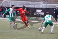 Bayernliga Süd - Saison 2022/2023 - FC Ingolstadt 04 - SV Schalding Heining - Mussa Fofanah (Nr.7 - FCI II) - Brumberger Fabian #20 Schalding - Weiss Dominik #24 Schalding - Foto: Meyer Jürgen