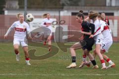 2. Bundesliga Frauen - Saison 2025/26 - FC Ingolstadt 04 Frauen - VFB Stuttgart  - Emma Kusch (Nr.9 - FC Ingolstadt Frauen I) - Müller Lenelotte weiss Stuttgart  - Foto: Meyer Jürgen