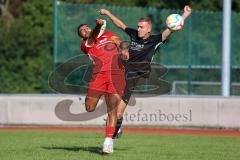 Bezirksliga - Saison 2022/2023 - FC Fatih Ingolstadt - SV Manching  - Dzenis Seferovic schwarz Manching foult Akif Abasikeles rot FC Fatih und bekommt die rote Karte - Foto: Meyer Jürgen