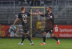 2.BL; SV Sandhausen - FC Ingolstadt 04 - Tor Jubel 0:2 Fatih Kaya (9, FCI) Christian Gebauer (22, FCI)