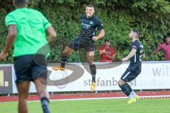 Bezirksliga - Saison 2022/2023 - FC Fatih Ingolstadt - SV Manching  - Der 0:1 Führungstreffer durch Porfyriadis Anastasios (Nr.19 - SV Manching) - Jubel - Foto: Meyer Jürgen