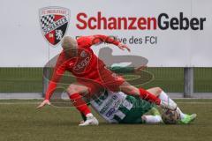 Bayernliga Süd - Saison 2022/2023 - FC Ingolstadt 04 - SV Schalding Heining - Thomas Rausch (Nr.18 - FCI II) - Rossdorfer Jonas #18 grün Schalding - Foto: Meyer Jürgen