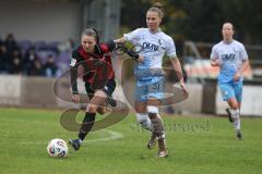 *** 2. Bundesliga Frauen - Saison 2025/26 - FC Ingolstadt 04 Frauen - VFL Bochum - Stefanie Reischmann (Nr.24 - FC Ingolstadt Frauen I) - Wenzel Franziska blau Bochum - Foto: Meyer Jürgen