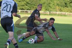 Bezirksliga - Saison 2025/26 - TSV Ober./Unterhaunstadt - VFR Garching - Manuel Hunner (Nr.11 - TSV Ober-/Unterh.stadt) - Staas Mitko schwarz Garching - Foto: Meyer Jürgen