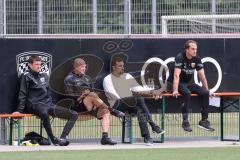 3. Liga; Testspiel; FC Ingolstadt 04 - TSV Rain/Lech, Co-Trainer Thomas Karg (FCI) Co-Trainer Mike Krannich (FCI) Sportmanager Malte Metzelder (FCI) Cheftrainer Rüdiger Rehm (FCI) auf der Bank