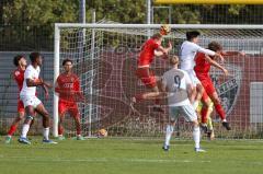2023_10_21 - Saison 2023/24 - A-Junioren - FC Ingolstadt 04 - TSG 1899 Hoffenheim - Lechner Luca rot #5 FCI - - Erdal Izzez weiss Hoffenheim -  - Foto: Meyer Jürgen