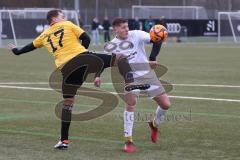 AUDI - Schanzer Amateur Cup - Halbfinale 2 - Saison 2024/25 - TSV Lichtenau - SV Hundszell - Marco Fürholzer gelb Lichtenau - Tobias Eichinger weiss Hundszell - Foto: Meyer Jürgen