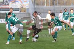 3. Liga - VfB Lübeck - FC Ingolstadt 04 - Fatih Kaya (9, FCI) Rieble Nico (27 Lübeck) Boland Mirko (31 Lübeck)