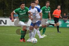 Toto-Pokal - Saison 2023/2024 - FC Gerolfing - TSV Rohrbach - Anastasios Porfyriadis grün Gerolfing - Arnis Rushiti blau Rohrbach - Foto: Meyer Jürgen