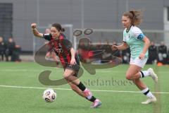 2. Bundesliga Frauen - Saison 2025/26 - FC Ingolstadt 04 Frauen - FFC Turbine Potsdam - Annika Kömm (Nr.25 - FC Ingolstadt Frauen I) - Bernhardt Emilie weiss Potsdam - Foto: Meyer Jürgen