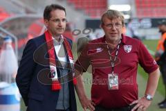 3. Liga - Saison 2024/25 - FC Ingolstadt 04 - SV Wehen Wiesbaden - Mayr Andreas rechts - OB Dr. Michael Kern links - XXXXX - Foto: Meyer Jürgen