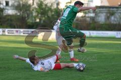 Bezirksliga - Saison 2023/24 - SV Manching - SK Srbija München - Pedro Da Silva Wiedl (Nr.18 - SV Manching) - Vasiljevic Milos weiss Srbija München - Foto: Meyer Jürgen