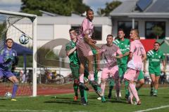Bezirksliga - Saison 2025/26- TSV Gaimersheim - SVA Palzing - Nicolae Nechita (Nr.19 - TSV Gaimersheim) - Matea Kostic Torwart  Palzing  - Foto: Meyer Jürgen