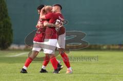 Kreisliga - Saison 2023/2024 - Türk SV Ingolstadt - TSV Mümchsmünster - Der 1:1 Ausgleichstreffer durch Steven Spieß rot Türk Sv - jubel - Foto: Meyer Jürgen