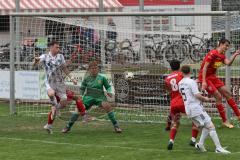 Kreisliga - Saison 2024/25- TSV Kösching - TSV Hohenwart - Nico Prause weiss Hohenwart - Michael Zimmermann Torwart Kösching - Johannes Tannwitz rot Kösching - XXXXX - Foto: Meyer Jürgen