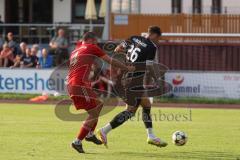 Kreispokal - Saison 2025/26- SV Eitensheim- TSV Gaimersheim  - Florian Trini rot Eitensheim - Domenic Raimann schwarz Gaimersheim - Foto: Meyer Jürgen
