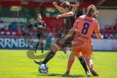 2. Frauen-Bundesliga - Saison 2021/2022 - FC Ingolstadt 04 - TSG 1899 Hoffenheim - Zeller Maria (#25 FCI) - Braun Ann-Sophie rosa Hoffenheim - Foto: Meyer Jürgen