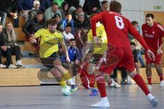 Lotto Bayern Hallencup - Saison 2024/25 - Türkisch SV Ingolstadt - FC Hitzhofen/Oberzell- Christoph Thomas gelb Hitzhofen - Foto: Meyer Jürgen