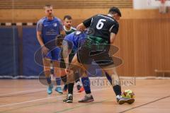 Hallenturnier Gaimersheim - Saison 2025/26 - TSV Gaimersheim - SV Hundszell - Matthias Weinzierl blau Hundszell - Philipp Stipic schwarz Gaimersheim - Foto: Meyer Jürgen