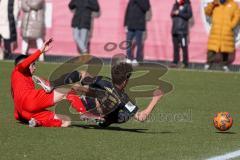 A - Junioren Bundesliga Süd/Südwest -  Saison 2021/2022 - FC Ingolstadt 04 - FC Bayern München - Keidel Felix (#8 FCI) - Aitamer Younes schwarz #17 München - Foto: Meyer Jürgen