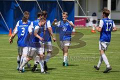 BZL - Oberbayern - SV Manching - TSV Rohrbach - Dr 1:1 Ausgleichstreffer durch Leon Hagen blau Rohrbach - jubel - Foto: Jürgen Meyer