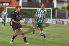 Landesliga - Saison 2025/26 - SV Manching - FC Memmingen II - Fabian  Neumayer (Nr.9 - SV Manching) - Seitz Henty schwarz Memmingen  - Foto: Meyer Jürgen